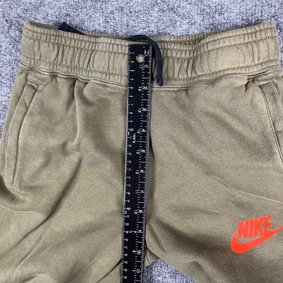 Nike Jogger Sweatpants Boys Size L Olive Colorblock Cuffed Logo Athletic Pants - Picture 5 of 10